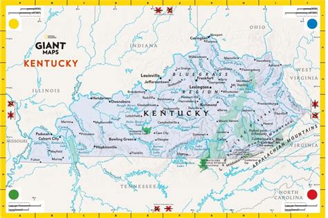 Kentucky Giant Map Kentucky Geographic Alliance