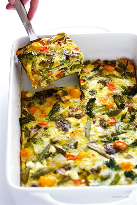 Here are 50 vegetarian casserole recipes. Spring Vegetable Egg Casserole | Gimme Some Oven