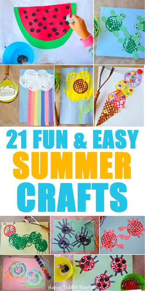 21 Fun And Easy Crafts For Summer Happy Toddler Playtime Summer