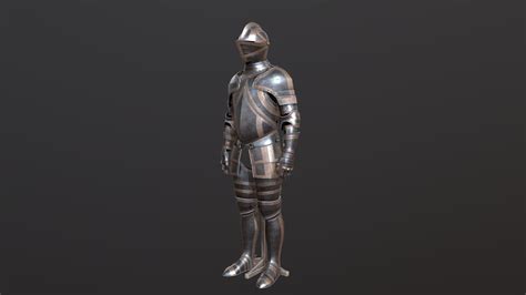 Medieval Steel Plate Armour Buy Royalty Free 3d Model By