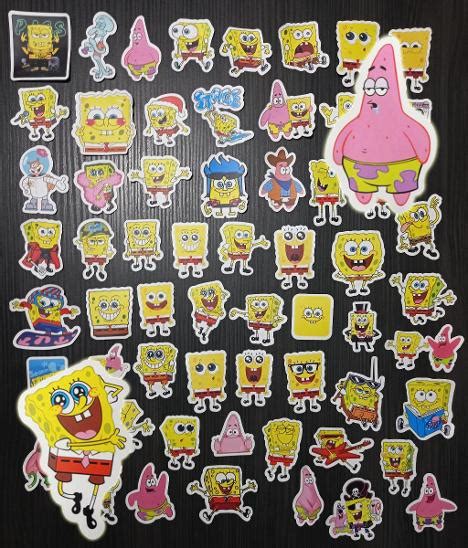 Samolepky Nálepky Spongebob 50 Ks 5 7 Cm Aukro