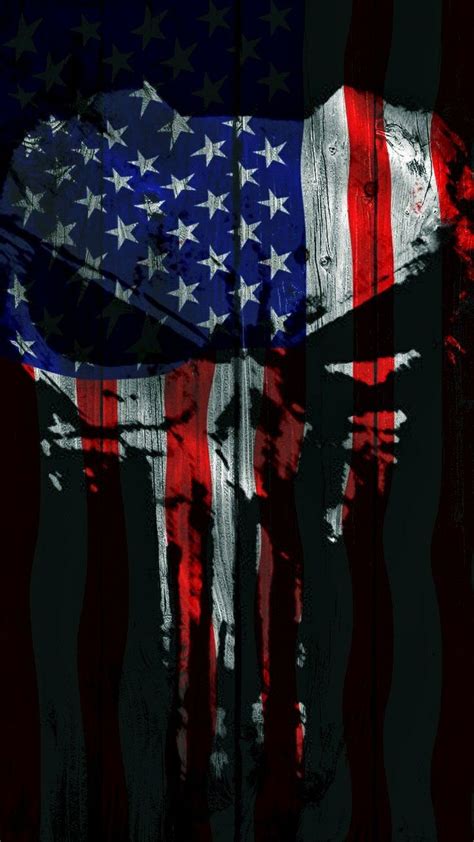 Punisher Usa Skull Wallpaper American Flag Wallpaper Punisher Skull