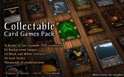 Artstation 20 Collectable Card Game Templates Game Assets