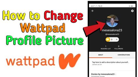 How To Change Wattpad Profile Picture Youtube