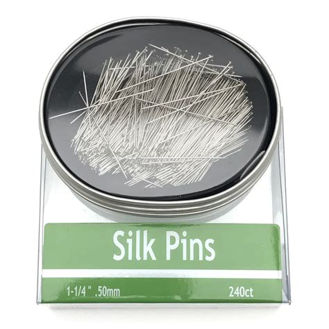 Nifty Notions Extra Fine Silk Pins 1 14 Long 50 Mm Thick 240 Count