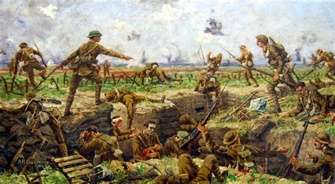 Troops Going Over The Top First World War Battle Of The Somme Ww1