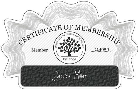 Jessica Miller Certificate Of Membership Ixdf