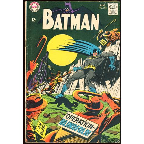 Vintage 1968 Batman Issue 204 Dc Comic Book Pristine Auction
