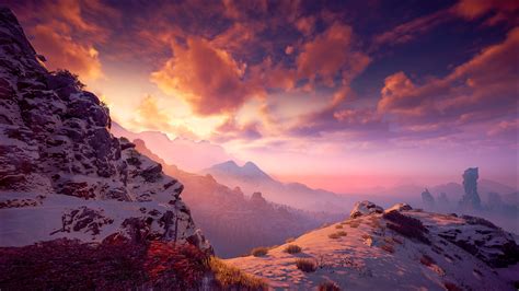 3840x2160 Resolution Horizon Zero Dawn Vii Snowy Mountains 4k Wallpaper