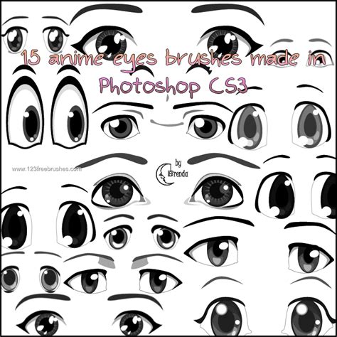 Anime Eyes Free Brushes For Photoshop Cs5 123freebrushes