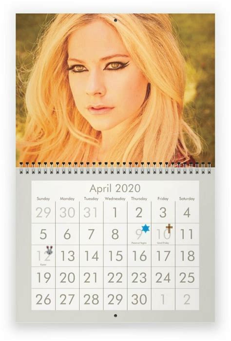 avril lavigne 2020 wall calendar in 2020 wall calendar celebrity prints blonde with glasses