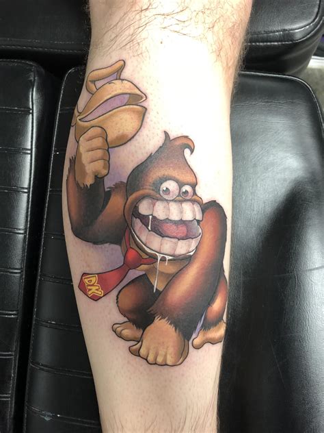 Maybe you would like to learn more about one of these? Donkey Kong... mostly. Done by Tim Stafford at Pigment Dermagraphics in Austin TX. | Nerd tattoo ...