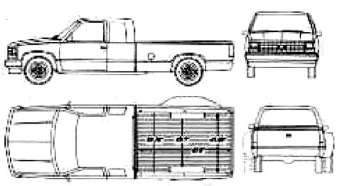 1990 Chevrolet Ck Extended Cab Long Box Pickup Truck Blueprints Free