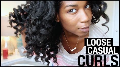 Casual Loose Curls Easy Curling Wand On Natural Hair