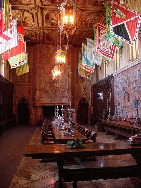Its high windows, bright silk banners, and gleaming silver candlesticks convey the atmosphere of the middle ages, but the mustard and ketchup bottles show that mr. The Dining room of Hearst Castle, San Simeon by Jeremiah ...