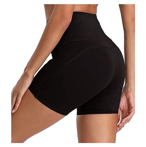 aoliks high waist yoga short for women premium tummy control workout bike shorts booty running