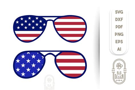 4th of July - USA Flag on Sunglasses (685616) | SVGs | Design Bundles