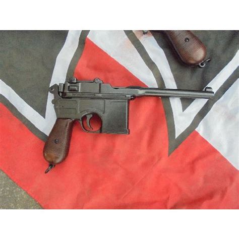 Mauser C96 Broomhandled Machine Pistol By Denix Relics Replica Weapons