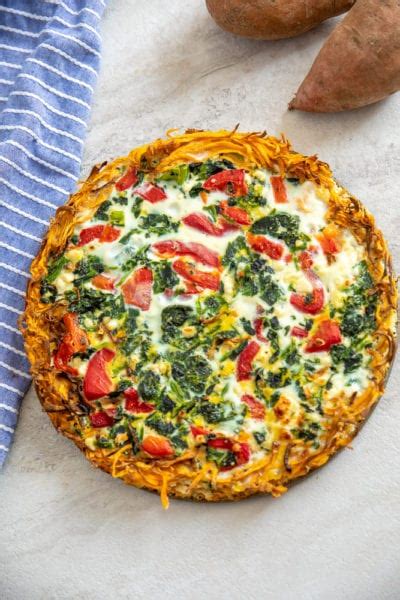 Spinach Quiche With Sweet Potato Crust A Mind Full Mom