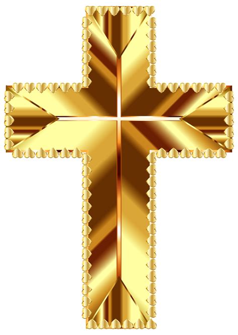 Gold Cross Png Hd Gold Cross Illustration Christian Cross