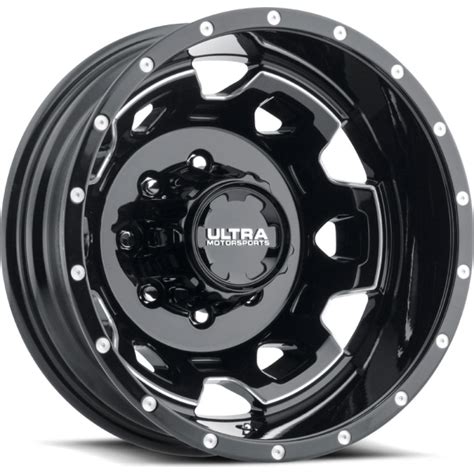 Ultra Wheels Warlock Dually 017 Painted Gloss Black With Milled Accents