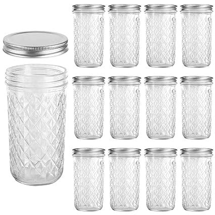 24 Oz JARDEN HOME BRANDS 1440065500 Ball Wide Mouth Mason Jars Pack Of
