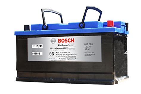 Bosch S6588b S6 Flat Plate Agm Battery Aftermarket Garage
