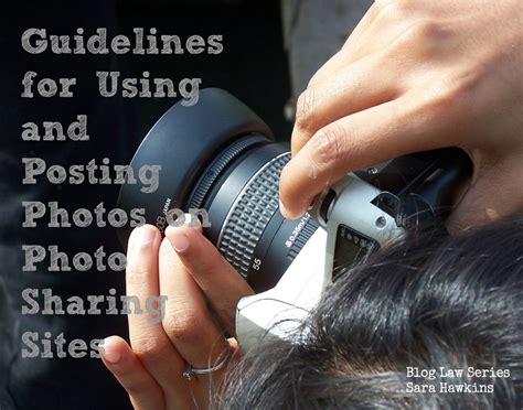 guidelines for posting or using pix on photo sharing sites