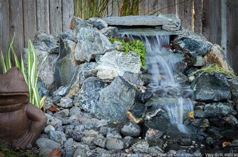 Prepare to immerse yourself in fine design, becaus. Backyard Pondless Waterfall Feature Do-it-yourself - Very first stab at anything like this and ...