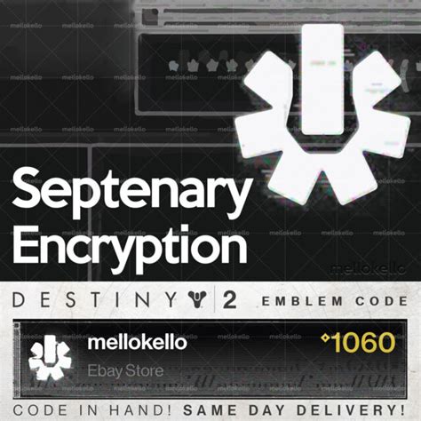 Destiny 2 Septenary Encryption Emblem In Hand Same Day Delivery Ebay