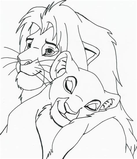 Simba And Nala Cubs Coloring Pages Coloring Pages