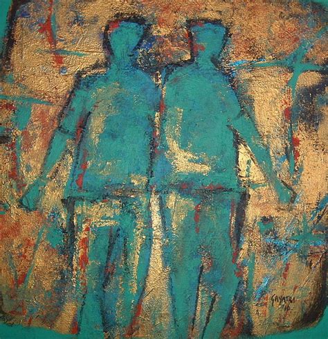 Two Men Painting By Gayatri Manchanda