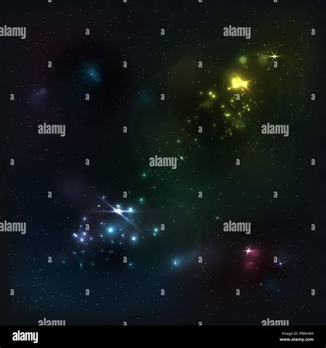 Vector Galaxy Beautiful Abstract Shining Stars Background Bright