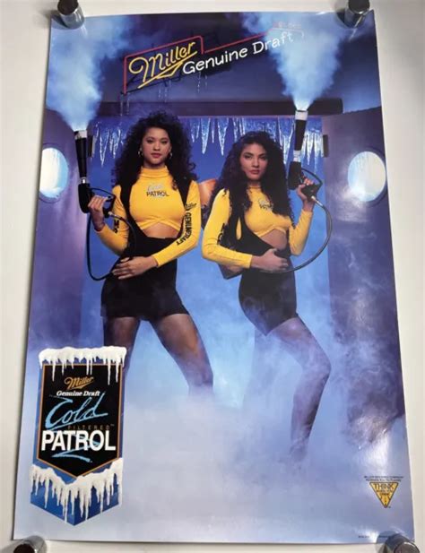 Miller Genuine Draft Cold Patrol 30 X 20 Poster Vintage Beer Model Sexy 1609 Picclick