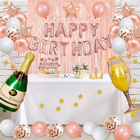 Buy Fancypartyshop 65th Birthday Decorations Rose Gold Happy Birthday