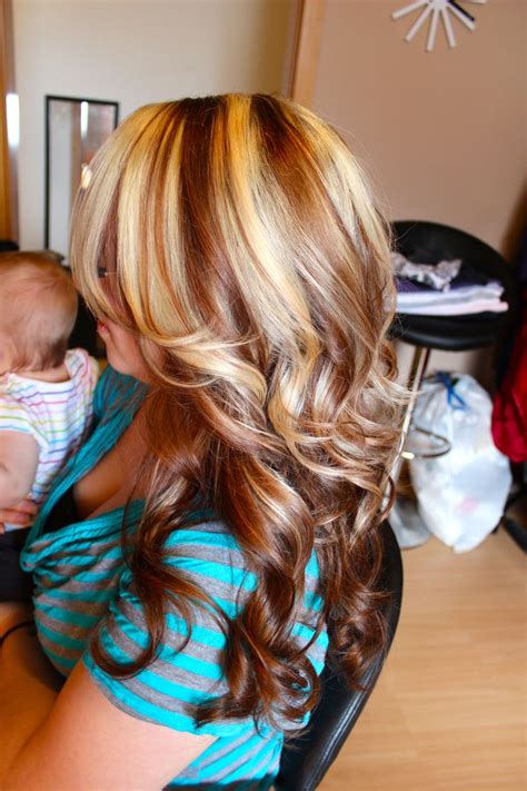 medium brown with blonde chunky highlights | HAIR ...