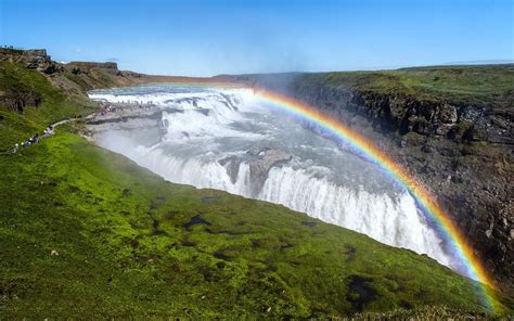 Free Photo Iceland Mountain Rainbow Arc Perspective Route Free