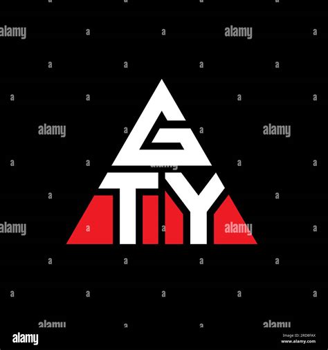 Gty Triangle Letter Logo Design With Triangle Shape Gty Triangle Logo
