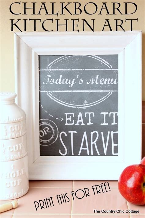 Free Printable Kitchen Chalkboard Art For Your Home Kitchen