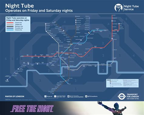 Tfl Publishes The Official Night Tube Map