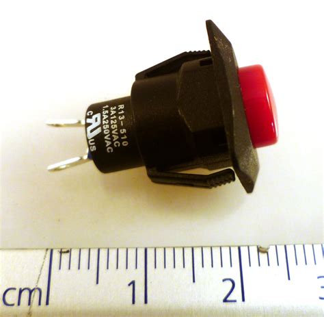 Sci R13 510 Panel Mount Red Push Button To Make Switch 15a 250v Om0540