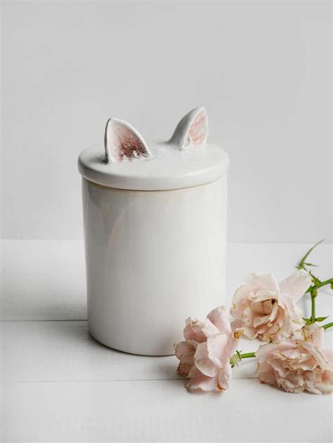 See more ideas about dog food container, cat fleas, awesome. Container with cat ears, white kitchen container, ceramic ...