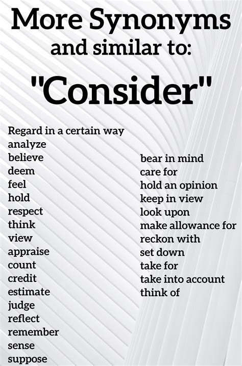 More Synonyms For Consider In 2021 Essay Writing Skills Good