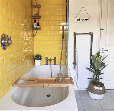Yellow Tile Bathroom Home Inspiration