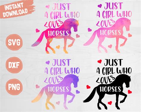 Just A Girl Who Loves Horses Svg Horse Lovers Svg Svg Baby