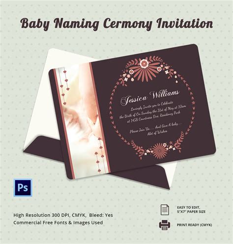 37 Naming Ceremony Invitations Free Psd Pdf Format Download Free