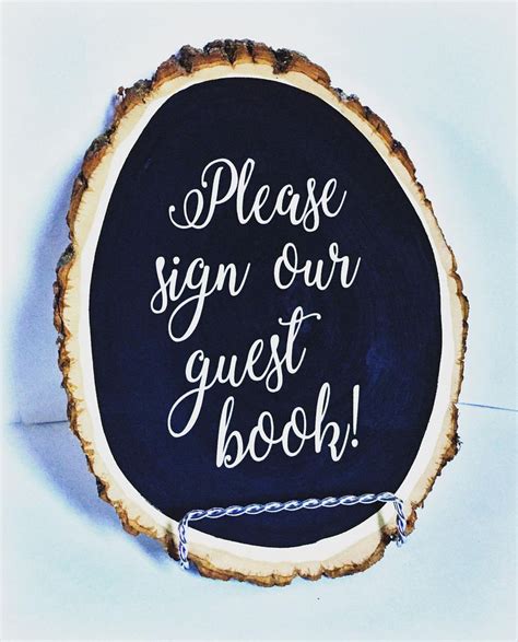 Wood Slice Guest Book Sign By Signsbydesign757 On Etsy Guest Book