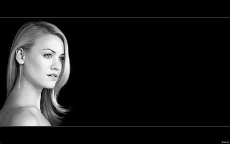 Blondes Women Actress Yvonne Strahovski Monochrome Black Background Wallpapers Hd