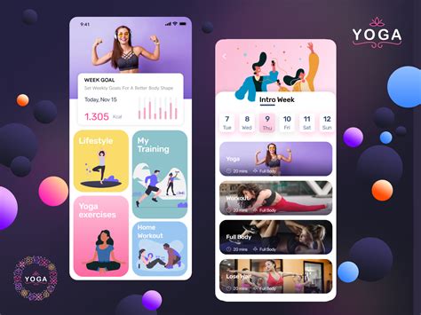 yoga app concept fitness app ui uplabs
