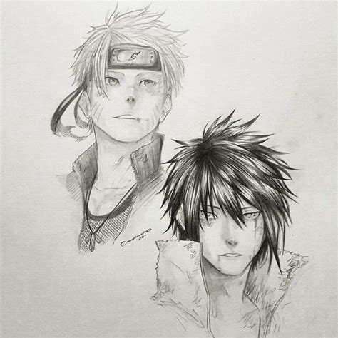 Naruto Vs Sasuke Artist Mangakaua983 Sasuke Drawing Naruto Drawings